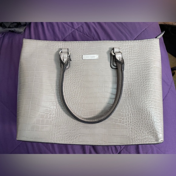 Coco + Carmen Handbags - Coco + Carmen Elegant Black and Silver Tote